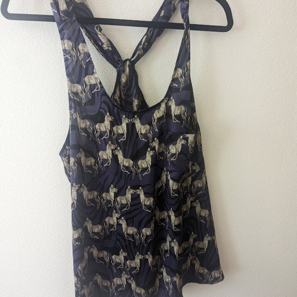 Ark & Co Purple Zebras Blouse